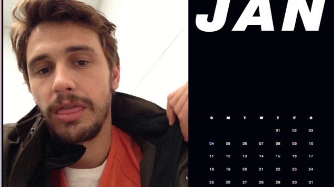 James Franco Calendario Selfies