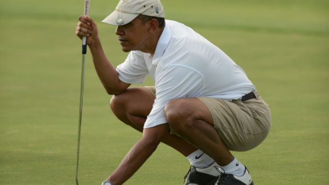 Juego de golf de presidente obliga