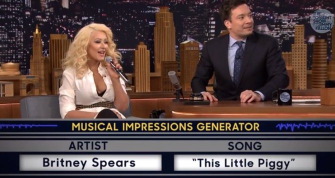 Christina Aguilera Imita Britney Spears