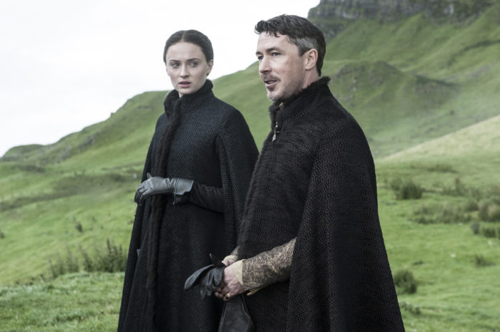 Sophie Turner (Sansa Stark) y Aidan Gillen (Littlefinger)