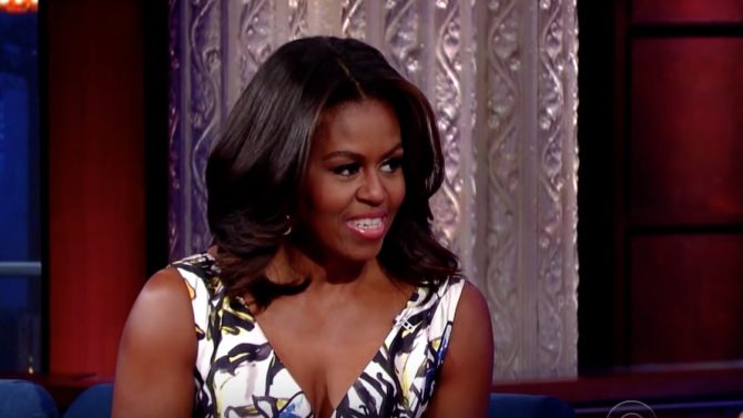 Michelle Obama Stephen Colbert The Late