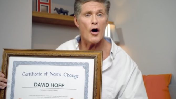 David Hoff cambio de nombre
