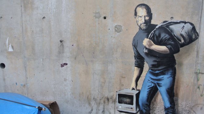 Banksy Uses Steve Job Support Syrian