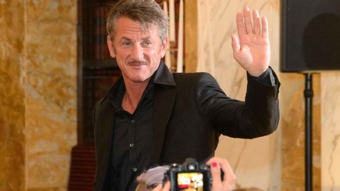 Sean Penn Life Ball Gold press