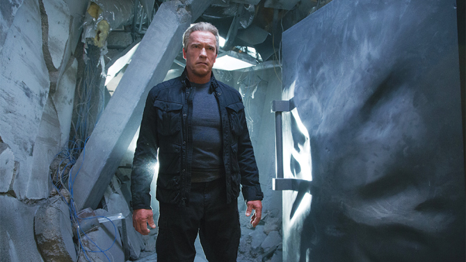 Arnold Schwarzenegger plays the Terminator in