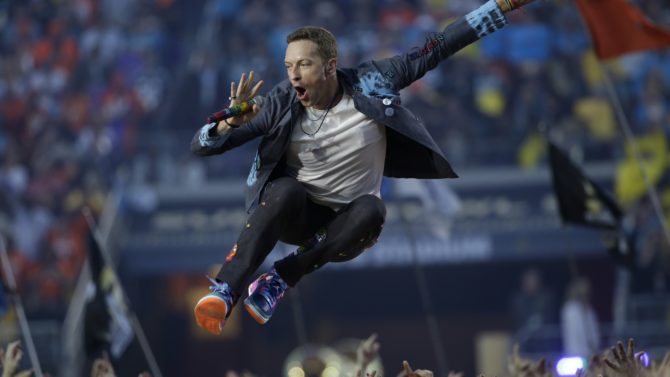 Coldplay singer Chris Martin performs during
