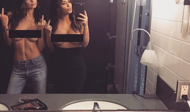 Kim Kardashian publica nueva 'selfie topless'