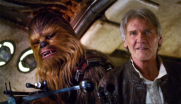 Chewbacca and Han Solo in a