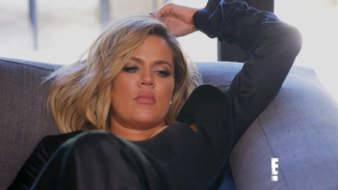 reacción de Khloé Kardashian selfie de