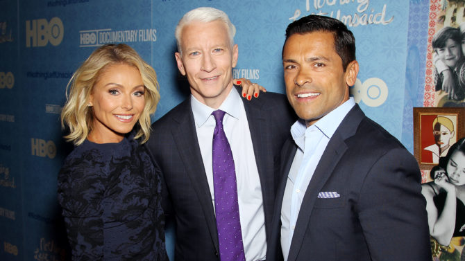 Kelly Ripa, Anderson Cooper, Mark Consuelos