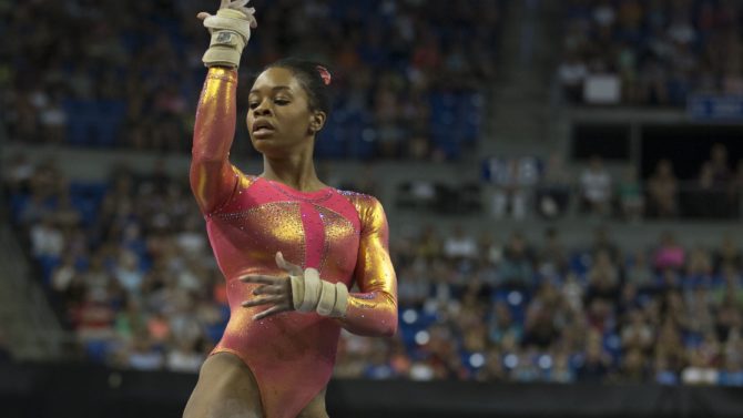 Gabby Douglas at day one of