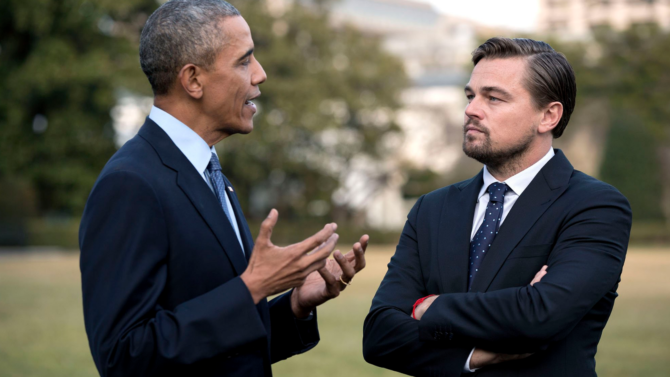 Barack Obama y Leonardo DiCaprio se
