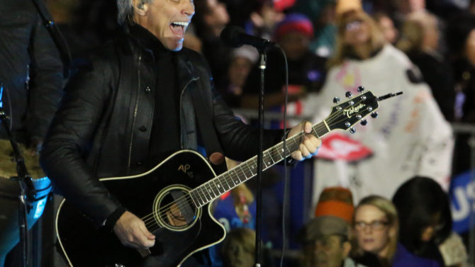 Rally Hillary Clinton Jon Bon Jovi